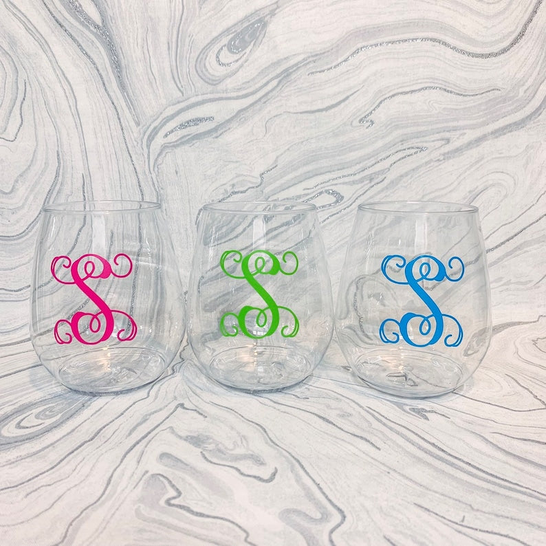 Personalized Stemless Wine Glasses